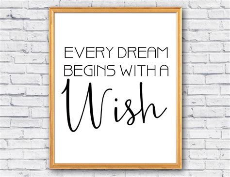 Download Free Quote - Every dream starts with a wish Printable